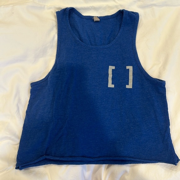 Blue Solidcore cutoff cropped tank size small - Picture 1 of 2